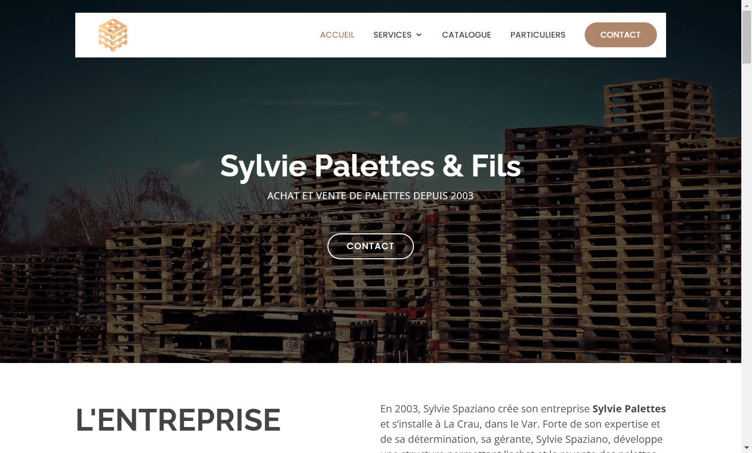 Portfolio - Site one page -Sylvie palettes